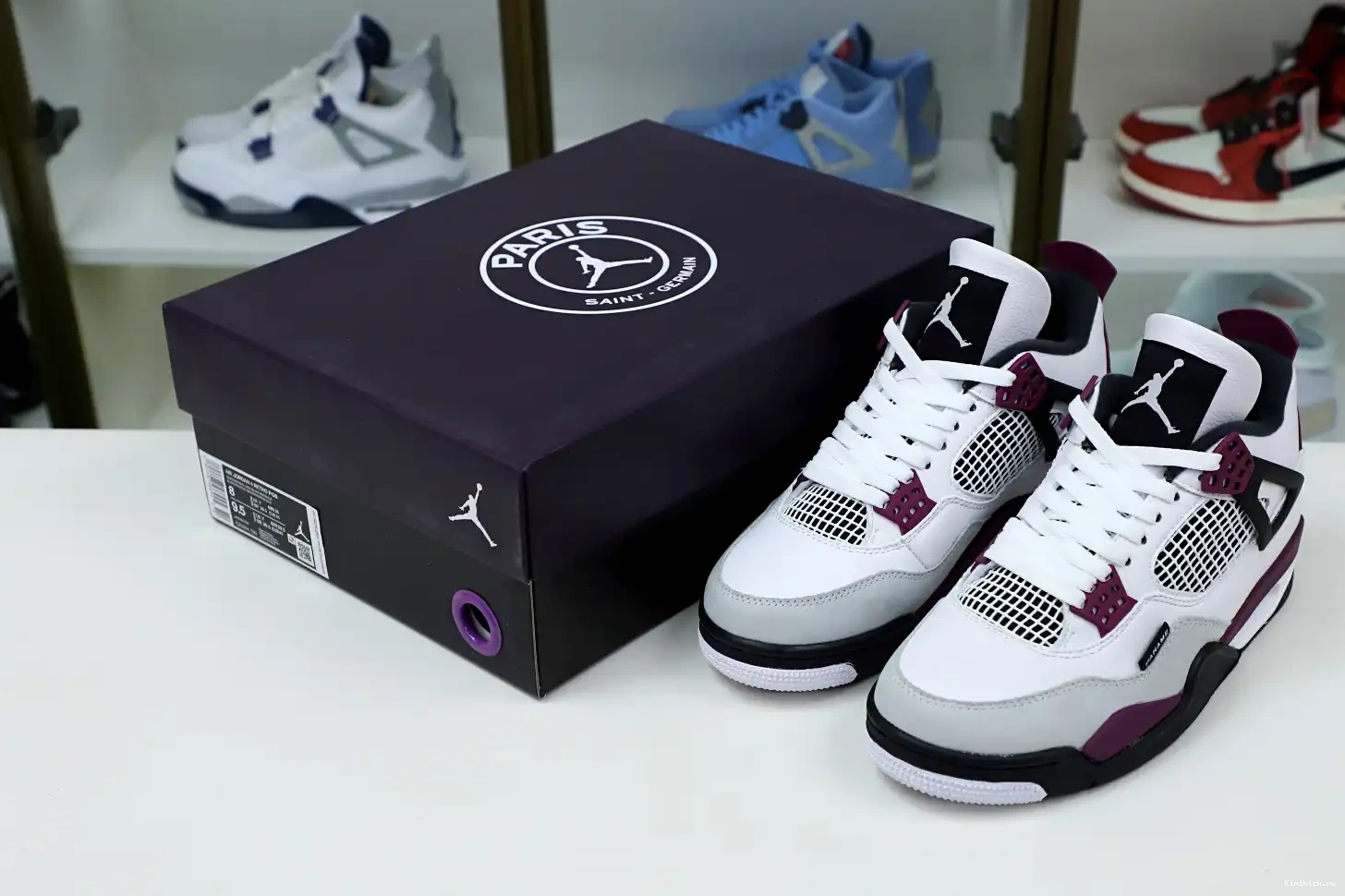 SAINT-GERMAIN JORDAN AIR PARIS Kimikick RETRO 4 'BORDEAUX' JORDAN AIR X 0531